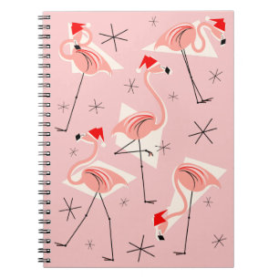 Flamingo Santas Pink notebook