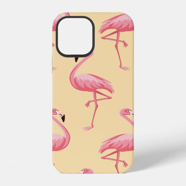 Flamingo seamless pattern background. Pink flaming iPhone Case (Back)
