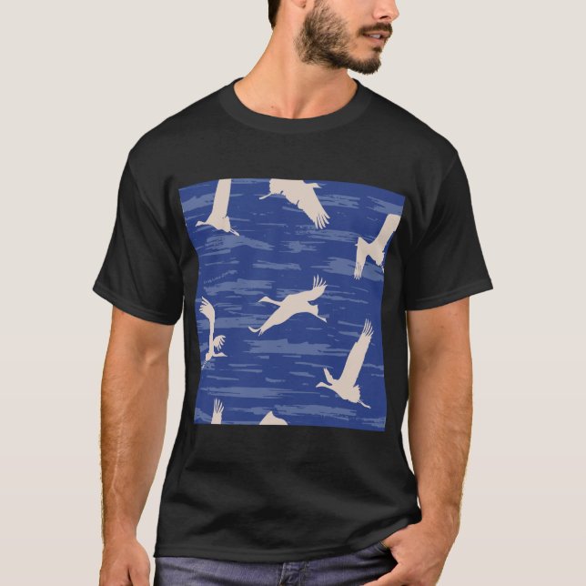 Flamingo Seamless Pattern T-Shirt (Front)