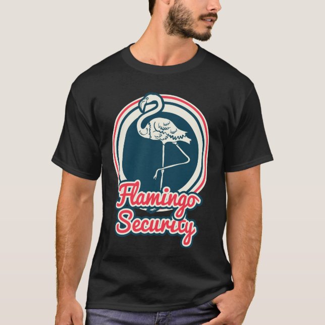 Flamingo Security Uniform Combat Retro  T-Shirt (Front)