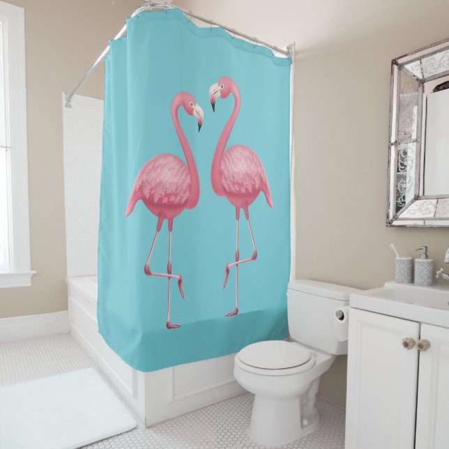 Flamingo Shower Curtain (In Situ)