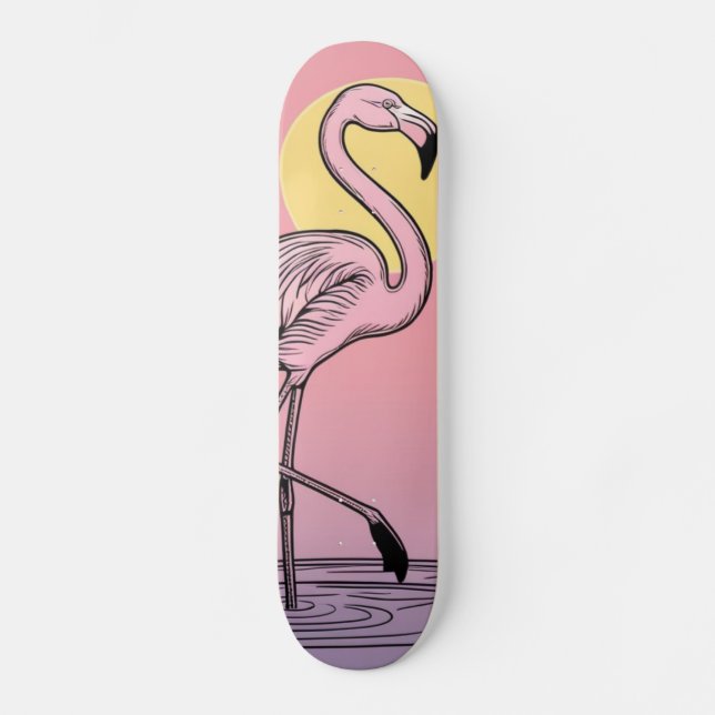 Flamingo Skateboard (Front)
