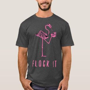 Flamingo Skeleton Design Funny Flamazing Flockers  T-Shirt
