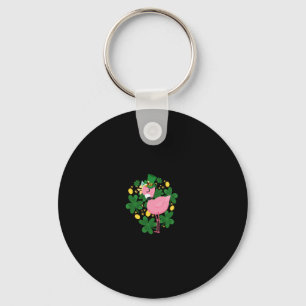 Flamingo St Patrick Day Fun Pink Bird Lover Gift1 Keychain