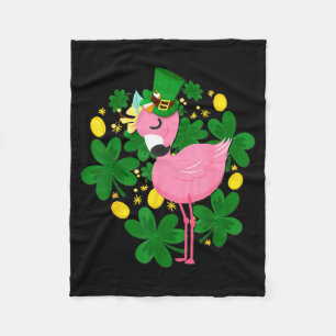 Flamingo St Patrick Day Funny Nk Bird Lover Gift  Fleece Blanket