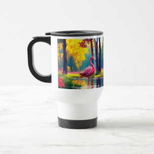 Flamingo Standing in The Lake-36547 Travel Mug