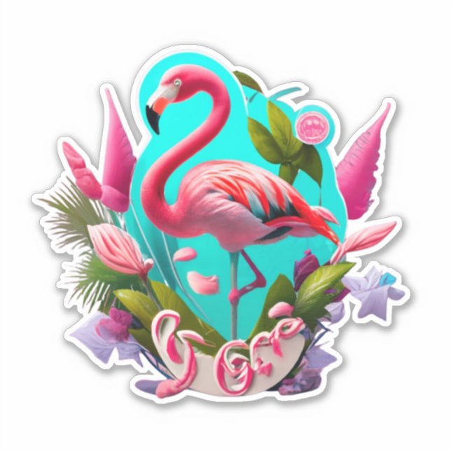 Flamingo Stickers to Brighten Your Day (Front)