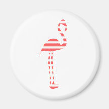 Flamingo - strips - pink and white.