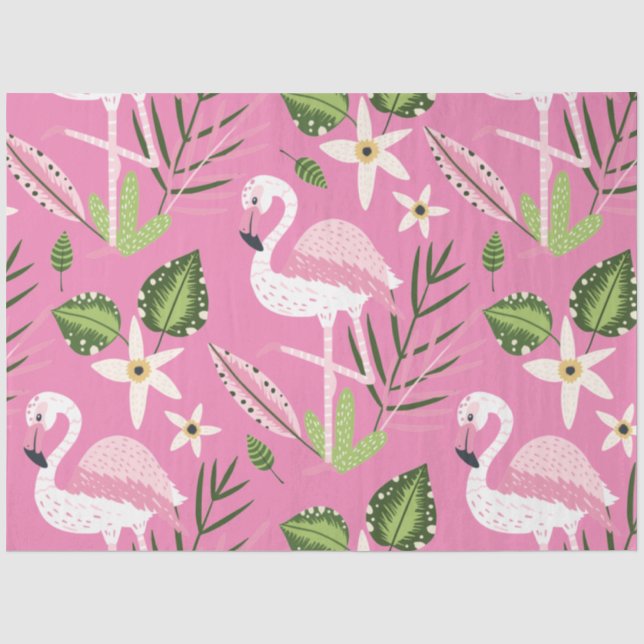 Flamingo Summer Collection One Design 2 Tissue Paper (Front)