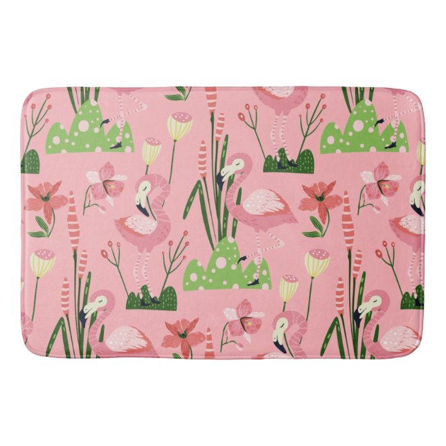 Flamingo Summer Collection One Design 4 Bath Mat (Front)