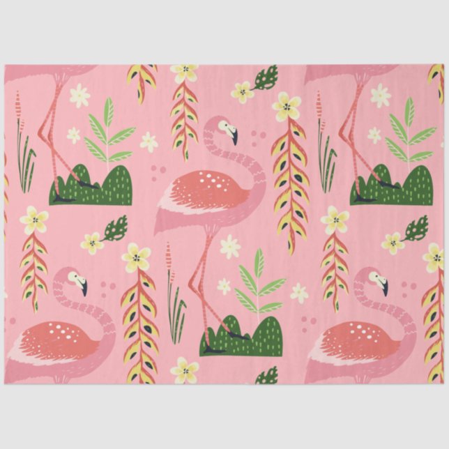 Flamingo Summer Collection One Design 7 Tissue Paper (Front)
