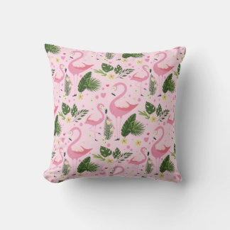 Flamingo Summer Collection One Design 8 Throw Pillow