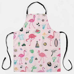 Flamingo Summer: Vibrant Bird Pattern Apron