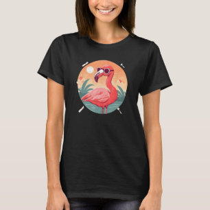 Flamingo Sunglasses Pink Bird Tropical Bird T-Shirt