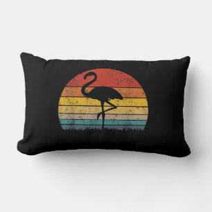 Flamingo Sunset Flamingo Gift Lumbar Pillow