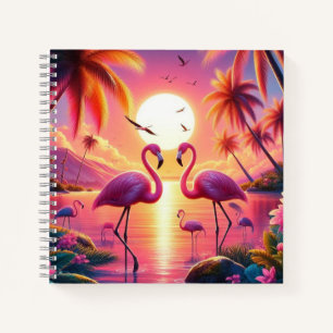 Flamingo sunset notebook! notebook