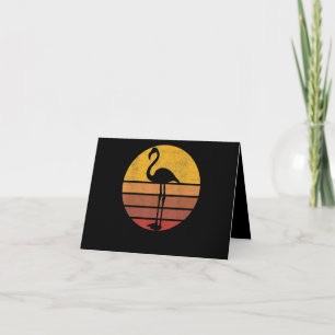 Flamingo Sunset Trendy Animal Silhouette Flamingo Thank You Card