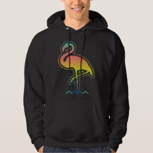 Flamingo Sunset Vibes  Summer Family Vacation Isla Hoodie