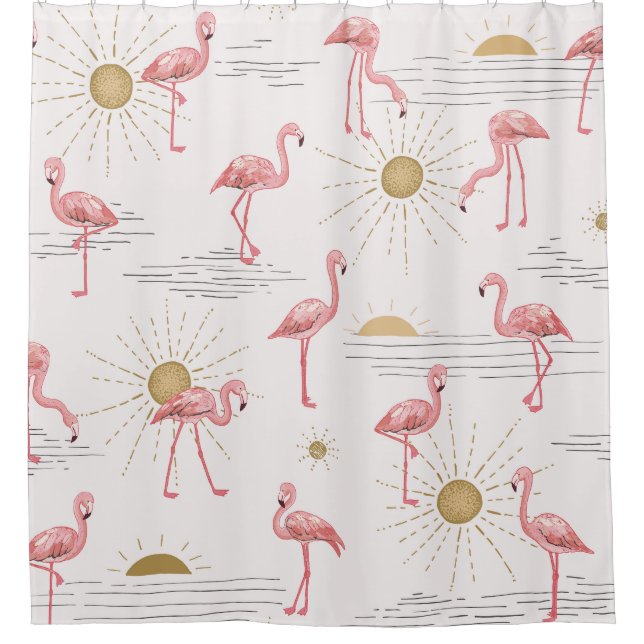 Flamingo sunset: vintage doodle pattern. (Front)