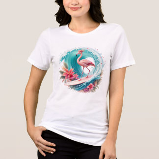 Flamingo Surf Style Tri-Blend Shirt