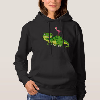Flamingo T-Rex Dinosaur Hoodie