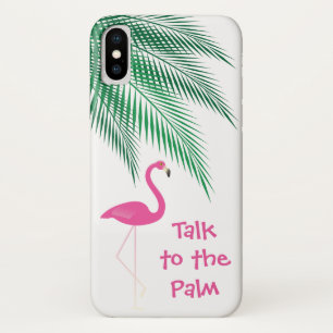 Flamingo Talk to the Palm iPhone Case