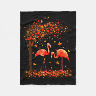 Flamingo Thanksgiving Halloween It's Fall Y'all Au Fleece Blanket