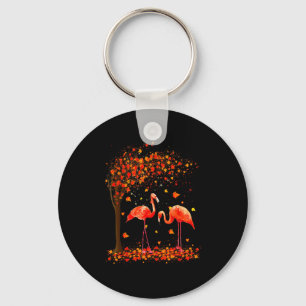 Flamingo Thanksgiving Halloween It's Fall Y'all Au Keychain