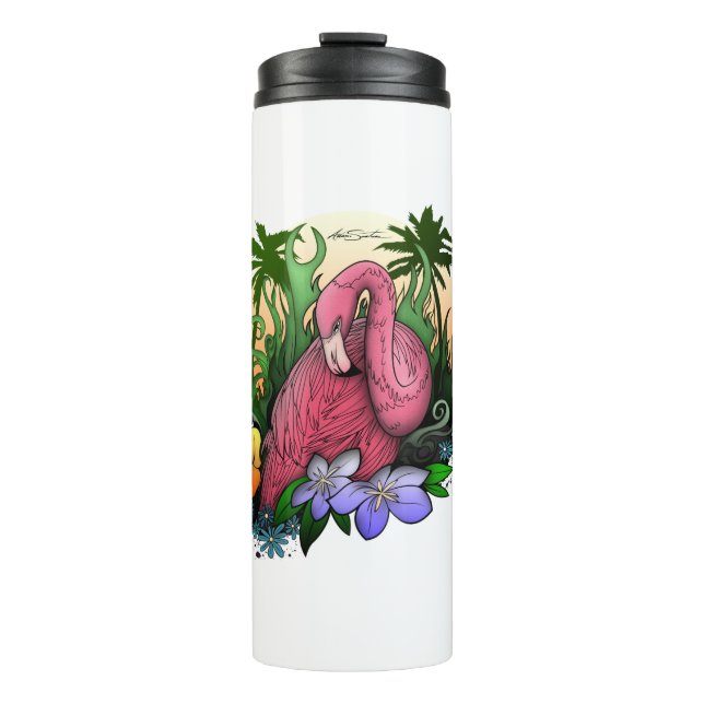 Flamingo Thermal Tumbler (Front)