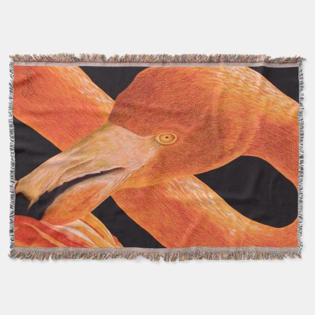 Flamingo Throw Blanket (Front)