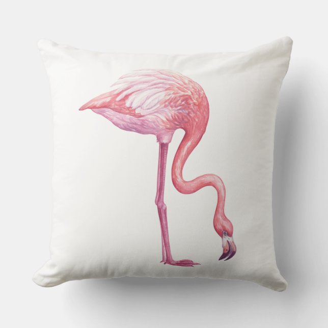 Flamingo Throw Pillow (Front)
