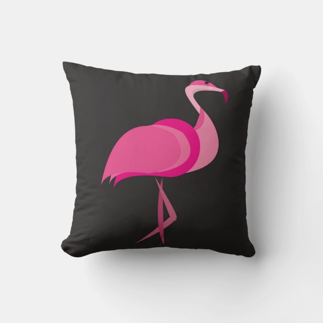 Flamingo Throw Pillow (Front)