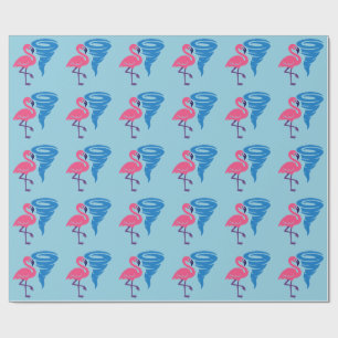 Flamingo Tornado Bold Modern Graphic Art Wrapping Paper