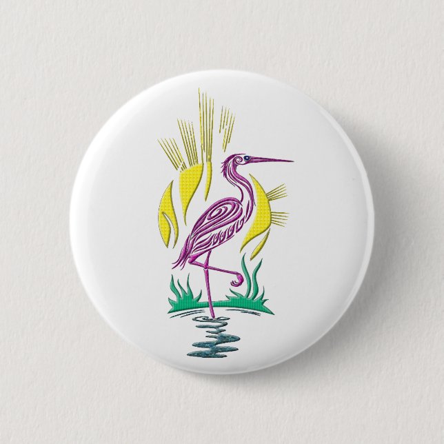 Flamingo Tote Bag 2 Inch Round Button (Front)