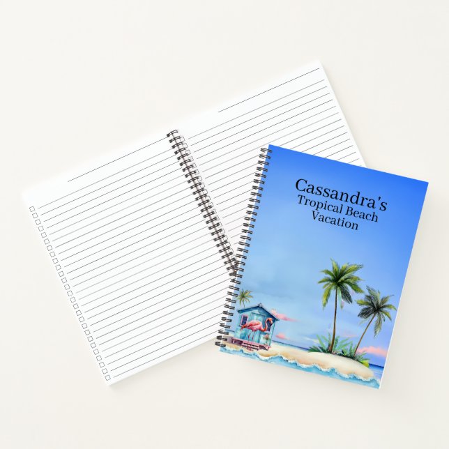 Flamingo Tropical Beach Travel Journal (Inside)