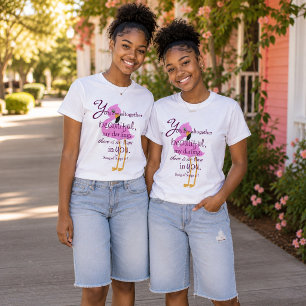 Flamingo tropical Bible Verse T-Shirt