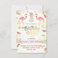 flamingo tropical birthday luau