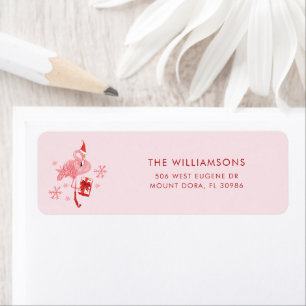 Flamingo Tropical Christmas Custom Return Address