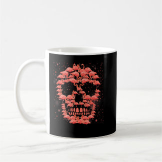 Flamingo Tropical Skull Halloween Lovers 60 Pink B Coffee Mug