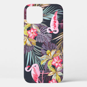 Flamingo Tropical: Summer Seamless Pattern iPhone 12 Case