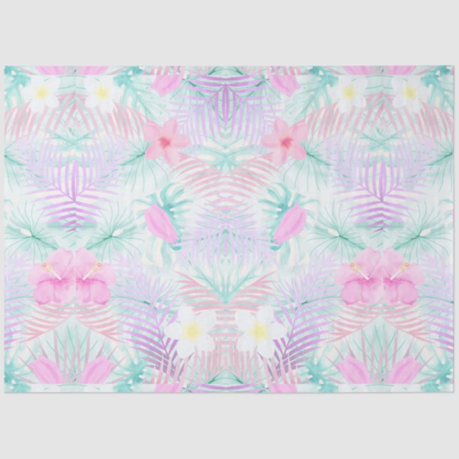 Flamingo Tropical Vibes Series Design 14 Tissue Paper (Front)