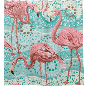 Flamingo Tropical: Vintage Floral Wallpaper