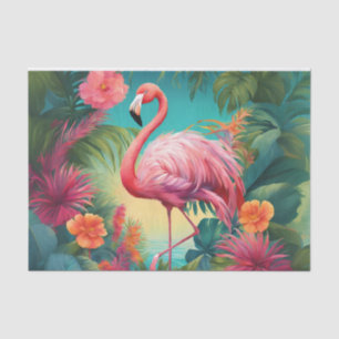 Flamingo Tropics Decoupage Tissue Paper