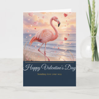 Flamingo Valentine's Day Card - Greeting Card