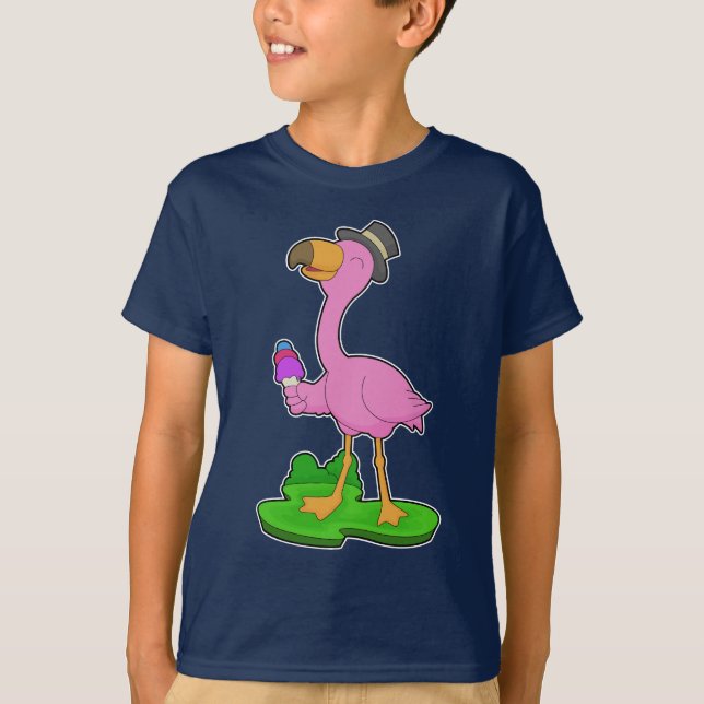 Flamingo Waffle ice cream T-Shirt (Front)