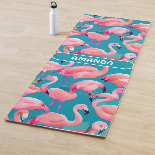 Flamingo Watercolor Colourful Personalized Pattern Yoga Mat