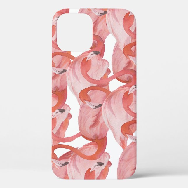 Flamingo Watercolor: Seamless Pattern Case-Mate iPhone Case (Back)