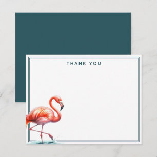Flamingo Watercolor Thank You Card