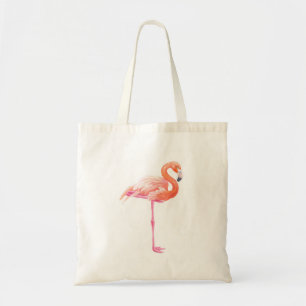 Flamingo watercolor tote bag