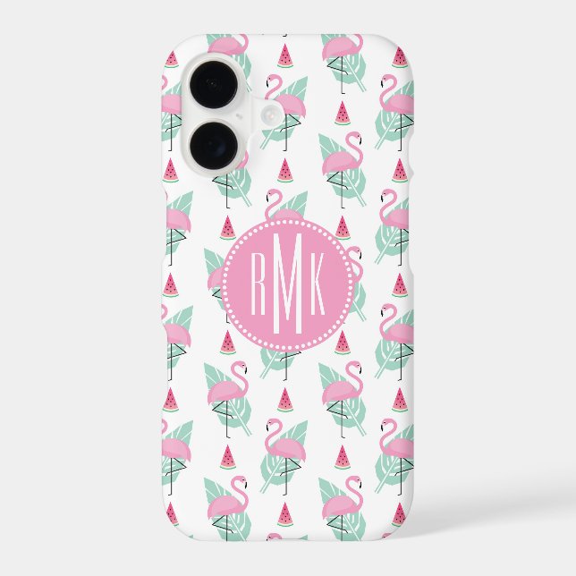 Flamingo & Watermelon Pastel Pattern (Back)
